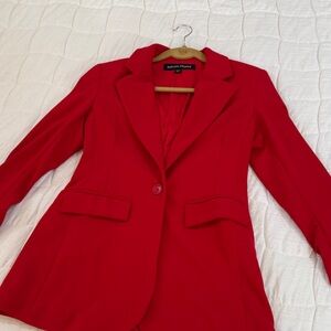 Boston Proper Vibrant Red Blazer